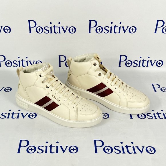 Bally Meson Bone Mid Top Leather Sneakers US 11 - Picture 4 of 9